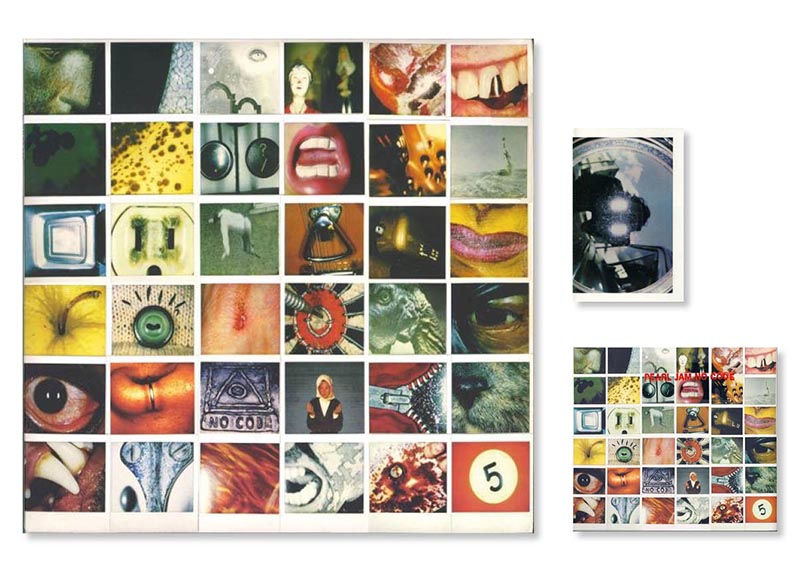 Vinyl, CD and Cassette covers for No Code by Pearl Jam